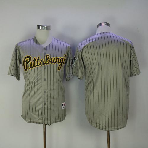 Pirates Blank Grey Strip 1997 Turn Back The Clock Stitched MLB Jersey - Click Image to Close